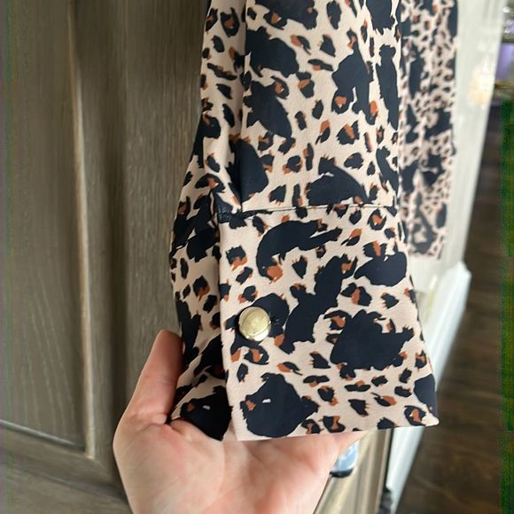 Eloquii Easy V Neck Cheetah La Vida Top Blouse size 24 - Picture 5 of 12